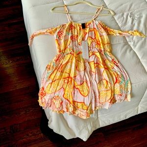 Mink pink floral romper